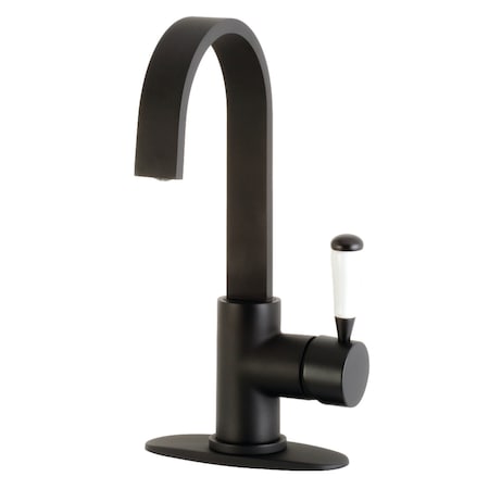 Kingston Brass LS8610DPL Paris One-Handle 1-Hole Deck Mounted Bar Faucet, Matte Black LS8610DPL